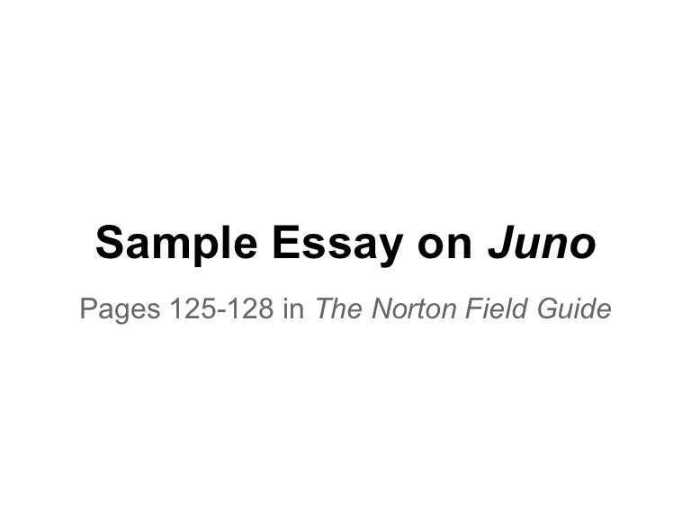 Sample Essay Juno
