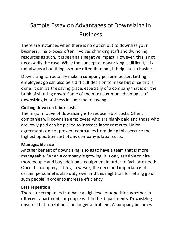 Downsizing and restructuring picture