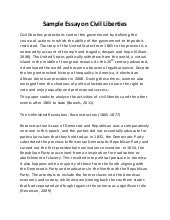 Civil liberties essay