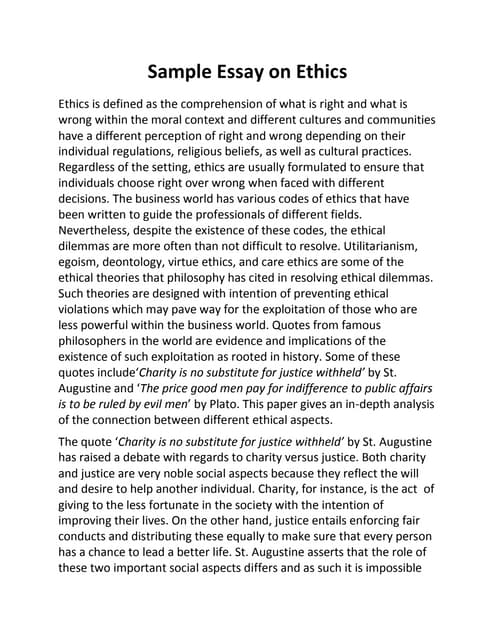 theory of knowledge essay essays on ethics