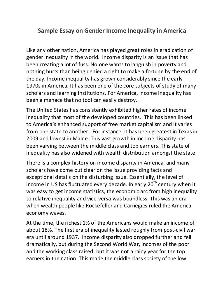 Income inequality in the united states essay image