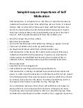 Self motivation essay