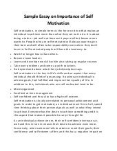 Dissertation on motivation