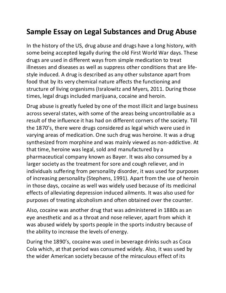 should drugs be legalized essay