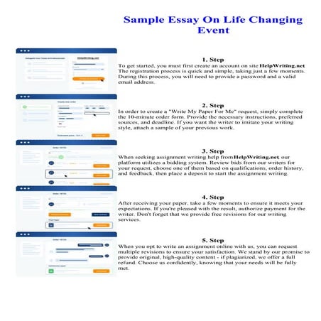 Sample Essay On Life Changing Event