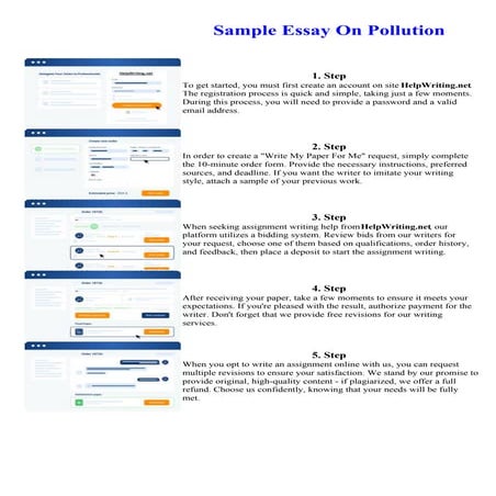 Sample Essay On Pollution. Online assignment writing service.