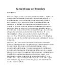 Essay in terrorism