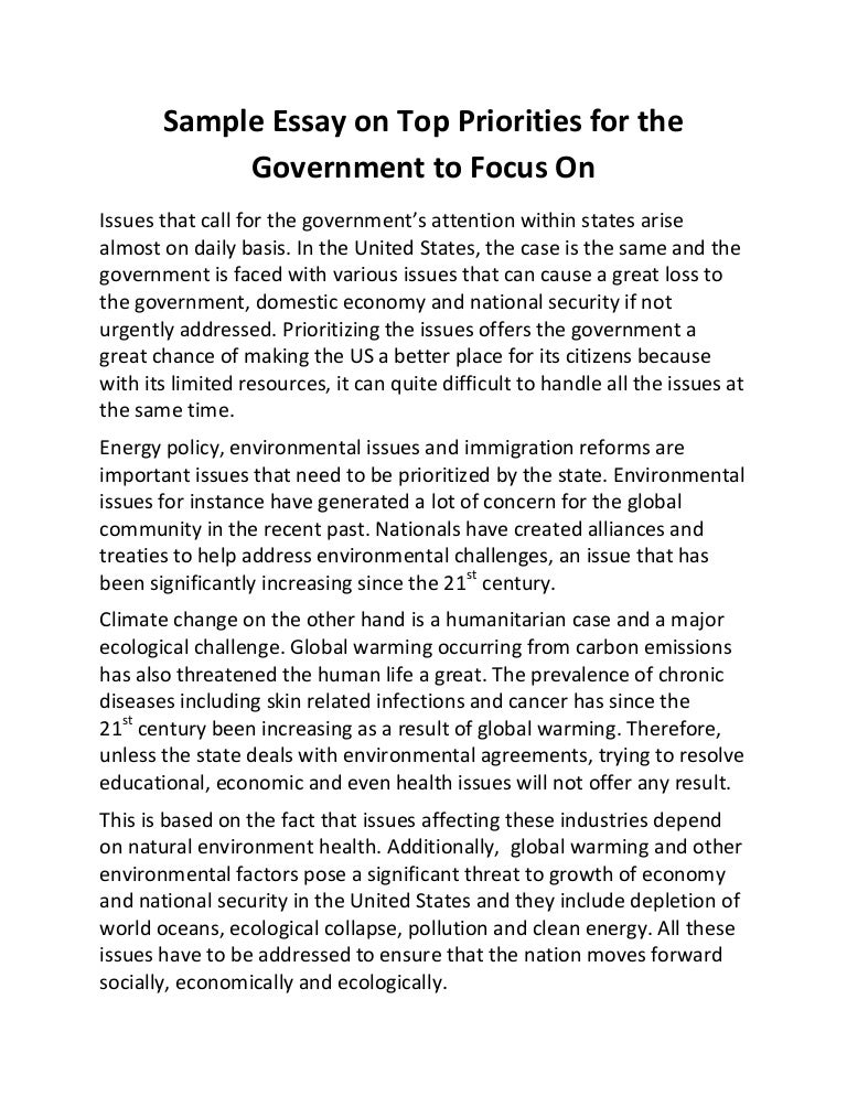 Environmental health essay