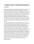 Employee Training and Development Training and Development - Research Methodology
