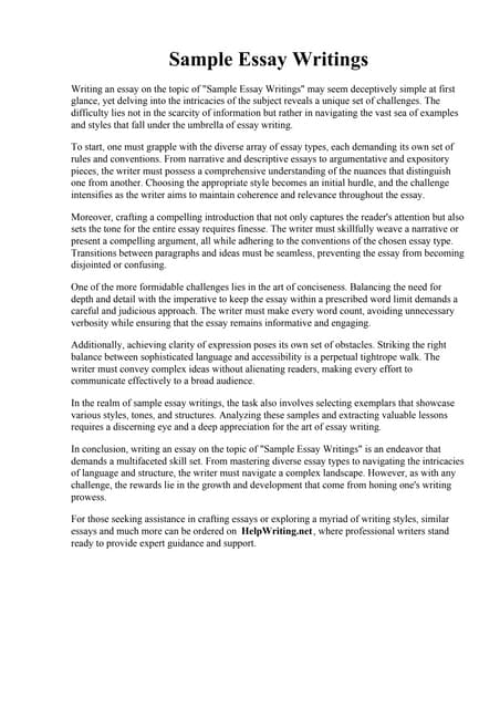 Sample Essay Writings 012 Essay Example Personal Narrative Examples sample-essay-writings-012-essay-example-personal-narrative-examples
