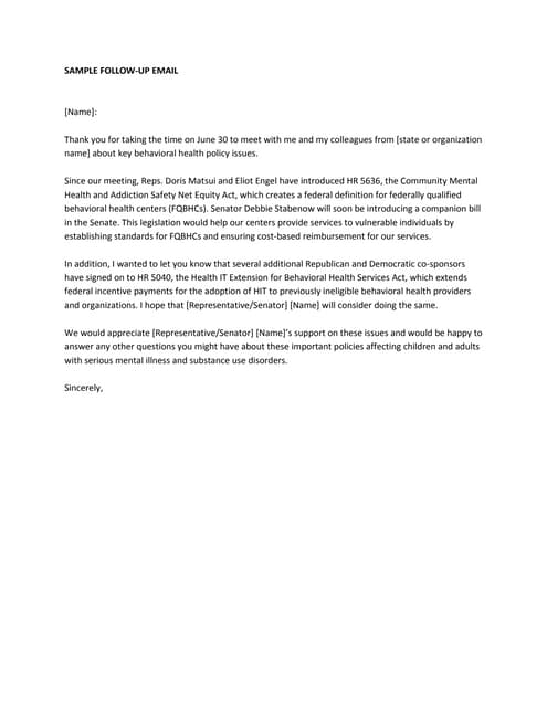 Sample follow up email | PDF