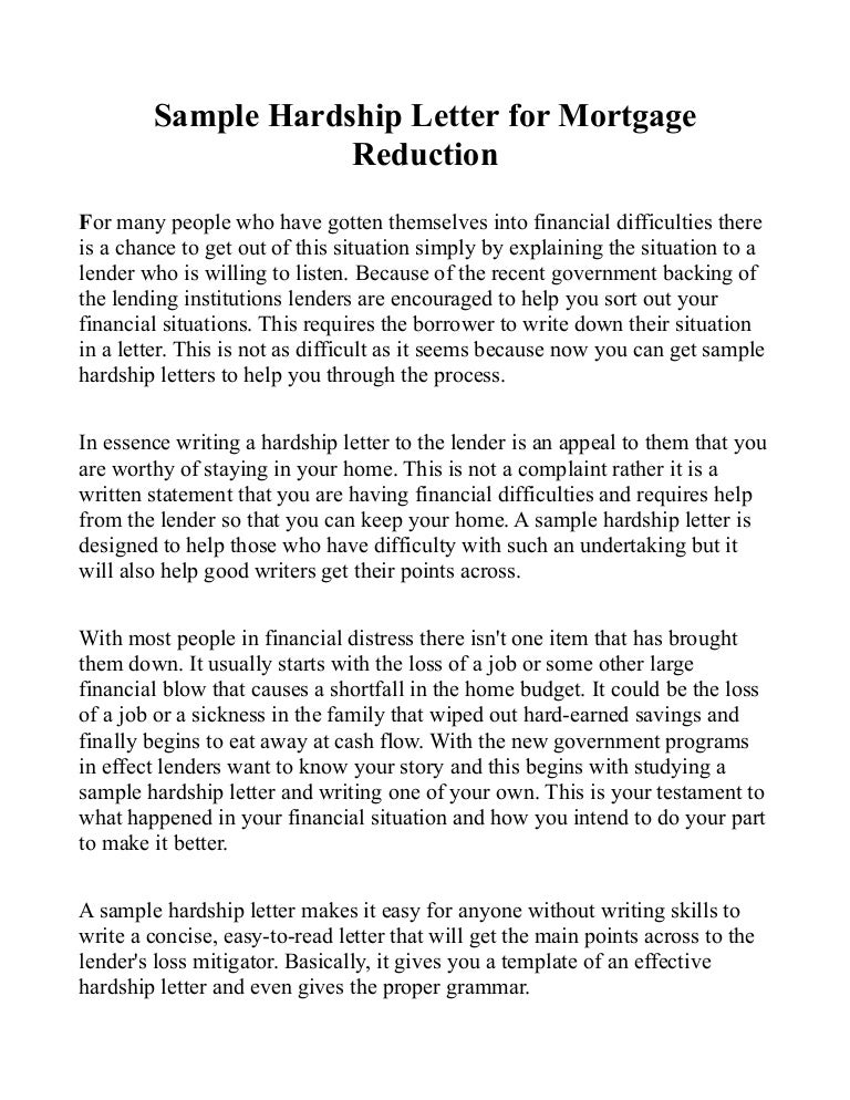 example of hardship letter tirevi fontanacountryinn com example of a hardship letter