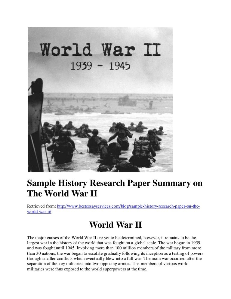 ww2 research paper