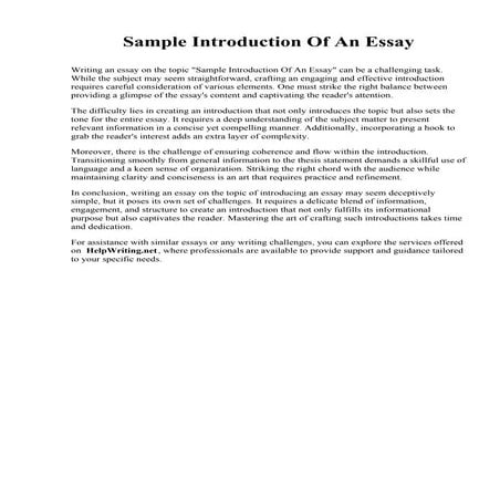 Sample Introduction Of An Essay.pdf