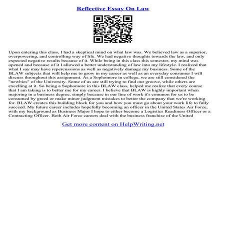 Sample Law Essay PDF Sample Law Essay PDF