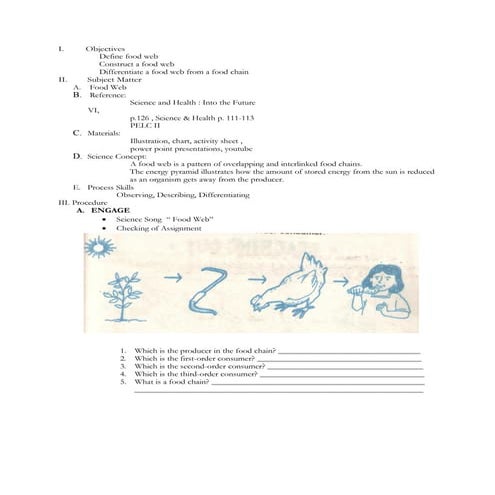 Sample lesson plan in science VI with 5 e's