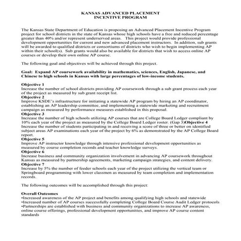 Sample letter ap program initiative