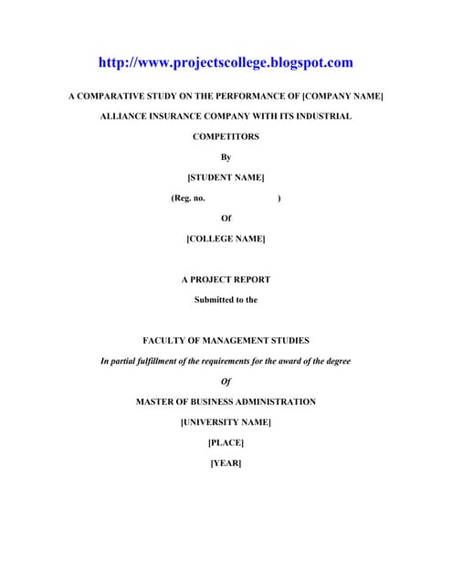 MBA Project Step by Step Guide | PDF