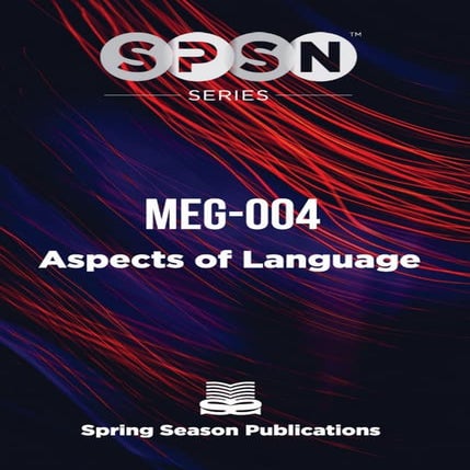 MEG004 Aspects of Language 