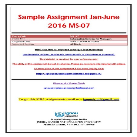 MS-07 JAN JUNE 2016 SOLVED ASSIGNMENT