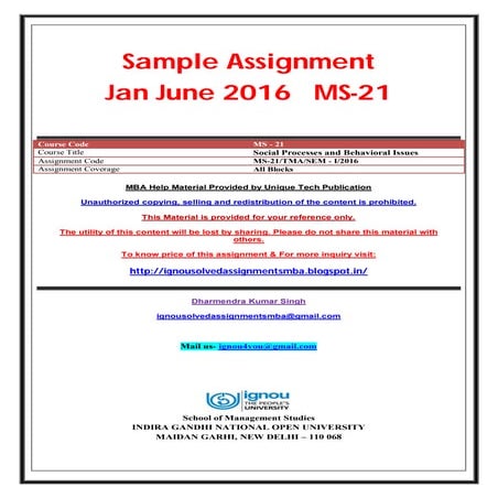 MS-21 JAN JUNE 2016 SOLVED ASSIGNMENT