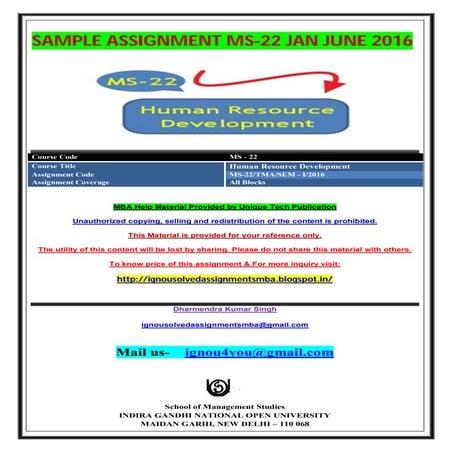 MS-22 JAN JUNE 2016 SOLVED ASSIGNMENT
