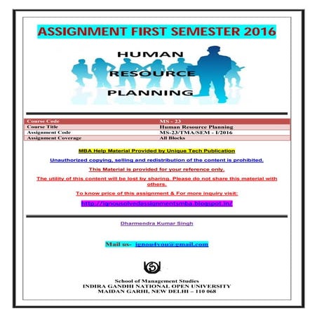 MS-23 JAN JUNE 2016 SOLVED ASSIGNMENT