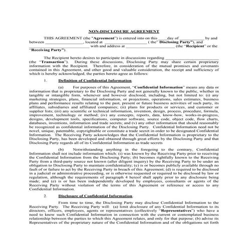 Sample nda | PDF