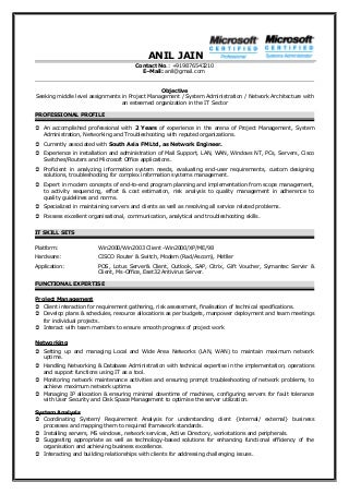 network engineer resumes
