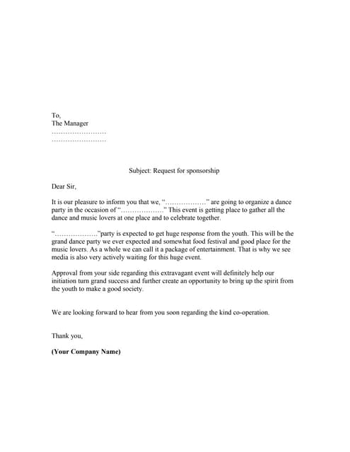 radio show sponsorship proposal