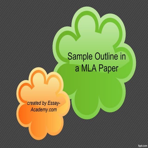 Sample outline in a mla paper