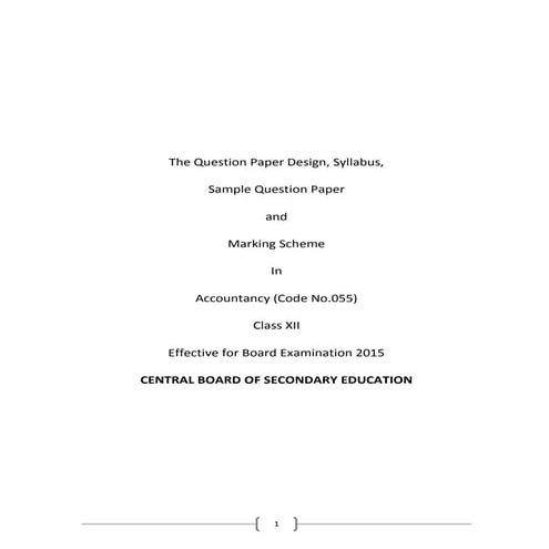 Sample paper final accountancy 2015