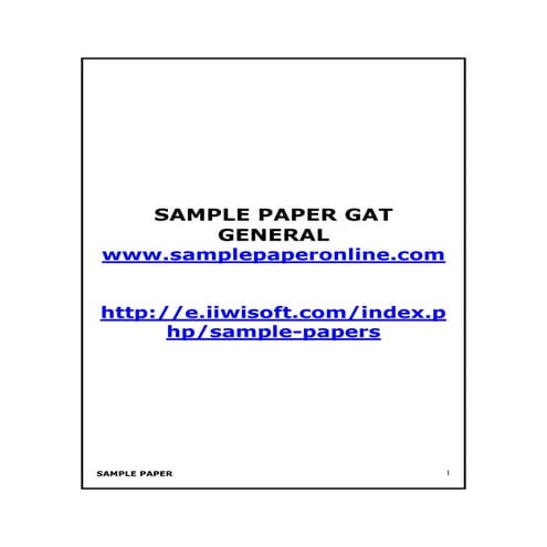 Sample paper gat