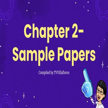 Sample papers for chapter 2