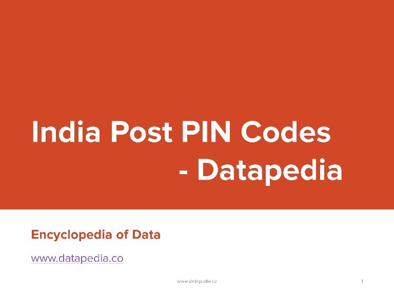 India post PIN codes Datapedia Encyclopedia of Data