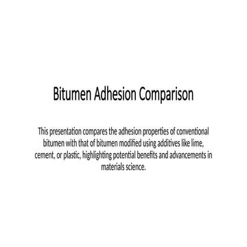 Comparative Analysis of Bitumen Adhesion with Lime, Cement, and Plastic ...