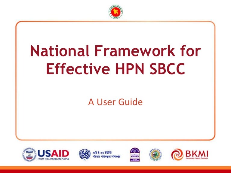 Sample ppt for framework user guide