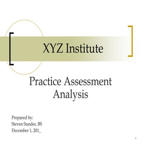 Sample practice assessment analysis report