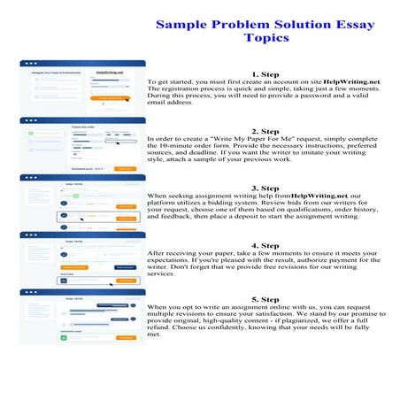 Sample Problem Solution Essay Topics