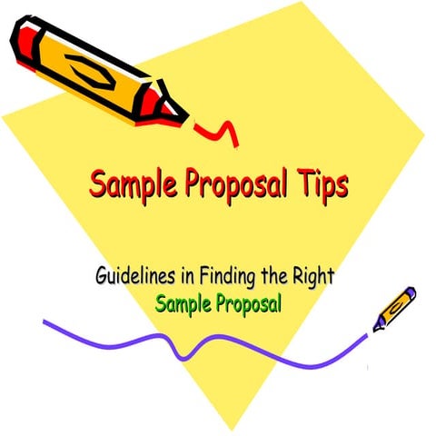 Sample proposal tips