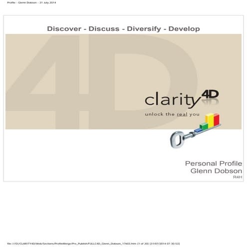 Sample reportforclarity4d | PDF