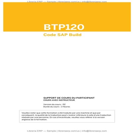Code SAP Build dans le cadre de la SAP Business Technology Platform ...