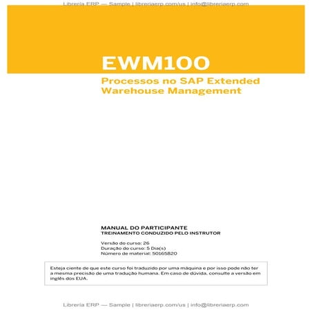 Processos no SAP Extended Warehouse Management, EWM100 Col26