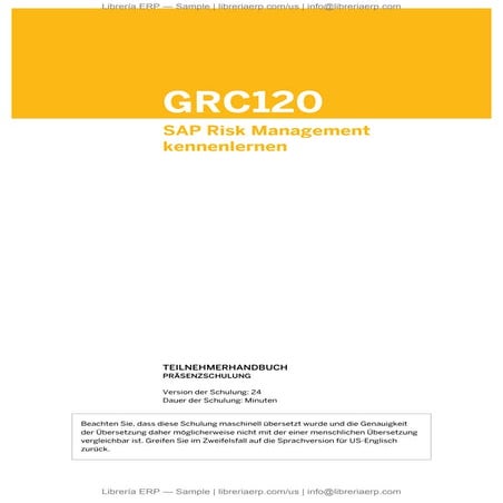 SAP Risk Management kennenlernen, GRC120 Col24