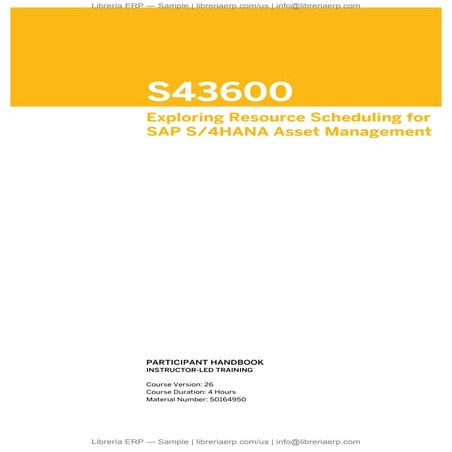Exploring Resource Scheduling for SAP S/4HANA Asset Management