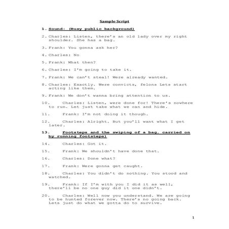 Sample script | PDF
