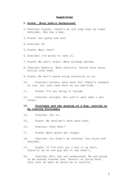 Sample script