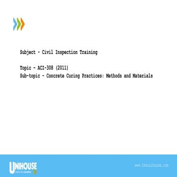 Samples for Courses Developer Concrete Curing Practices_Methods and Materials...