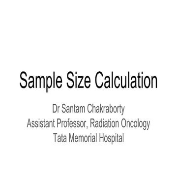 Sample size calculation