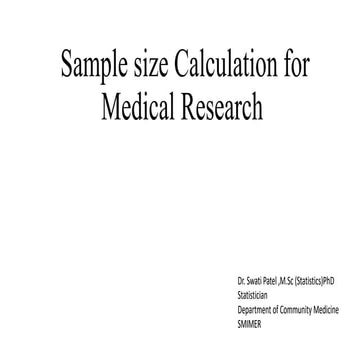 sample size calculation for Bio Medical research